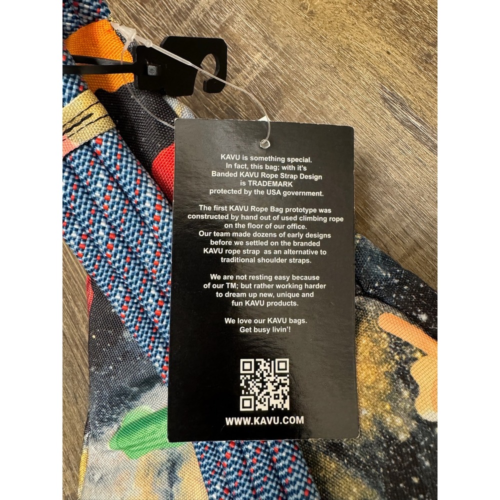 KAVU Space Pop Galaxy Popsicle Rope Sling Canvas Bag Crossbody Backpack NWT - Picture 6 of 14